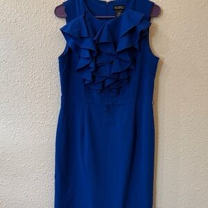 Soho Royal Blue Ruffle Midi Dress
